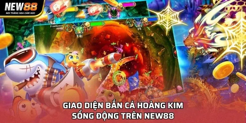 Giao diện Bắn Cá Hoàng Kim sống động trên NEW88