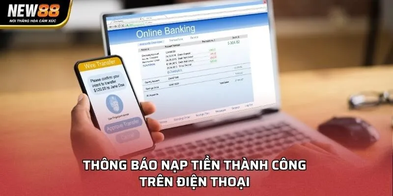 Thông báo nạp tiền thành công trên điện thoại